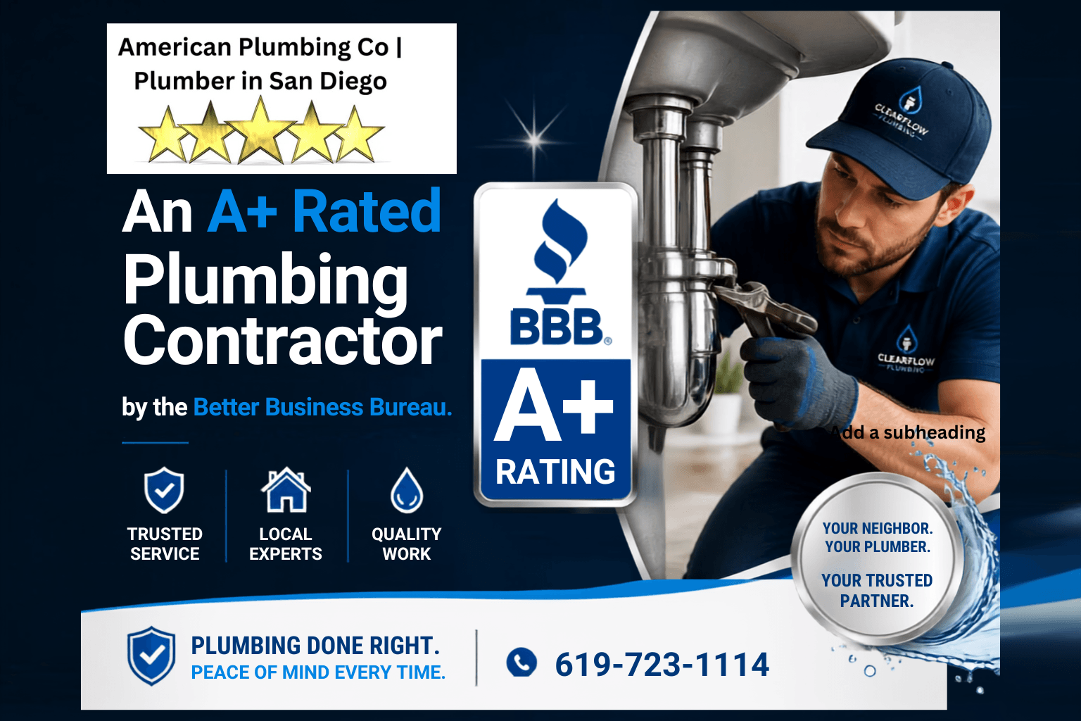 BBB A+ Rated Plumbing Contractor